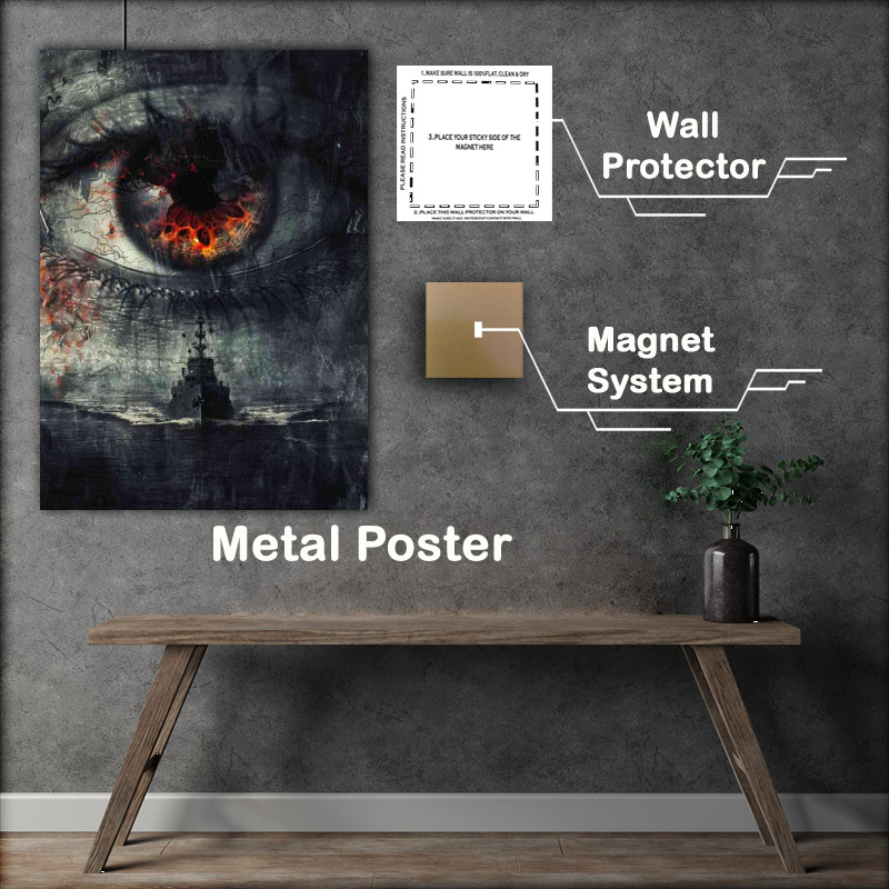 Buy Metal Poster : (Eye and the ship in the sea)