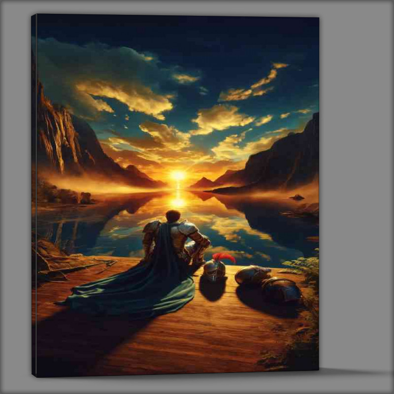 Buy Canvas : (Peace after a victorious battle in a mythical landscape)