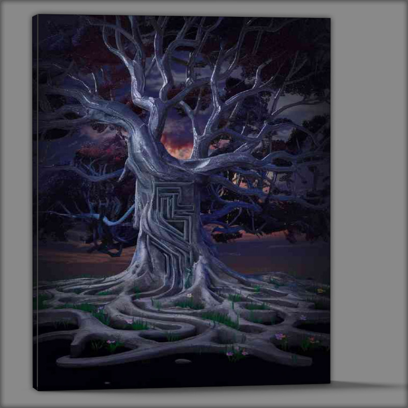 Buy Canvas : (The Maze surreal tree)
