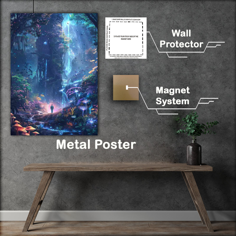 Buy Metal Poster : (A Man in the enchanted forests)