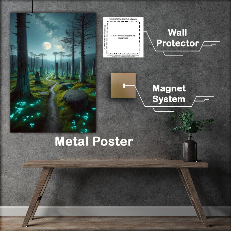 Buy Metal Poster : (Ancient forest where the trees have turned to stone)