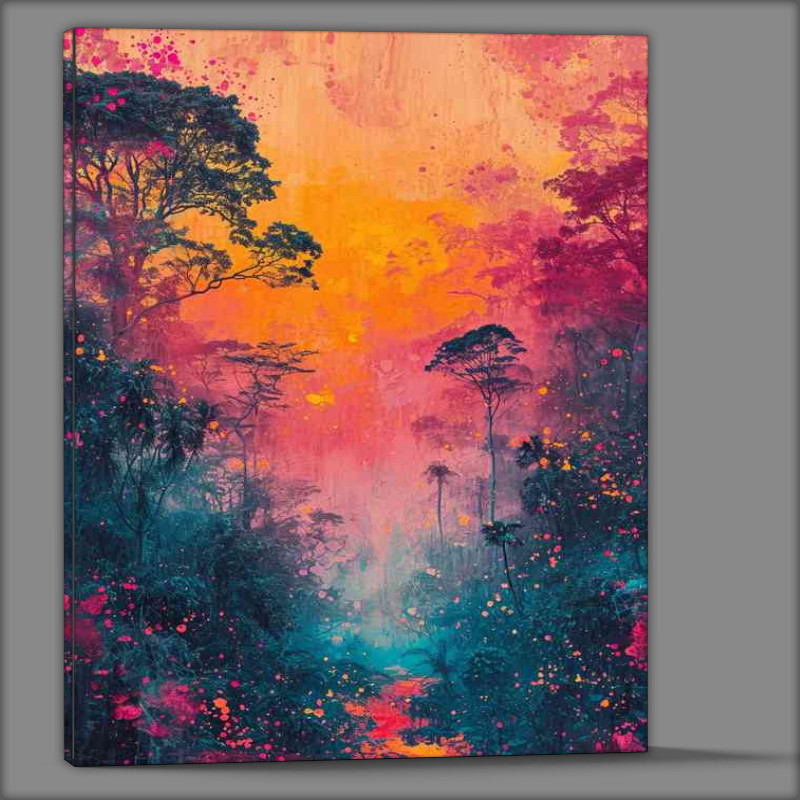 Buy Canvas : (Colorful painting of a glowing forest)