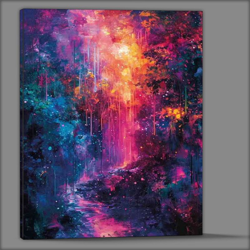Buy Canvas : (Colourful forest with amazing colours)