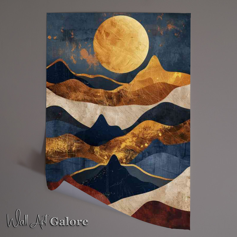 Buy Unframed Poster : (Abstract mountains with nice tonal colours)