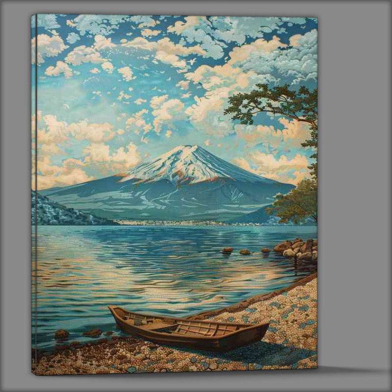 Buy Canvas : (Mount fugi by the lake)