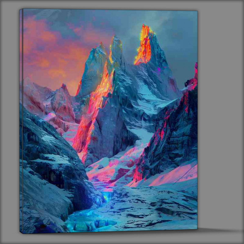 Buy Canvas : (The spiked top mountains)