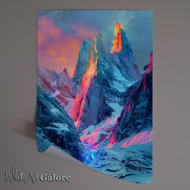 Buy Unframed Poster : (The spiked top mountains)