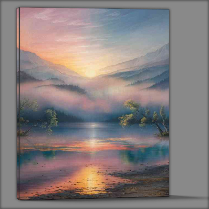 Buy Canvas : (Still waters with fog)