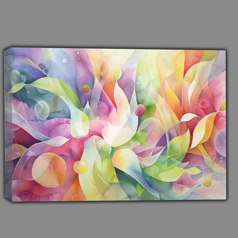 Buy Canvas : (Abstract shapes and bubbles)