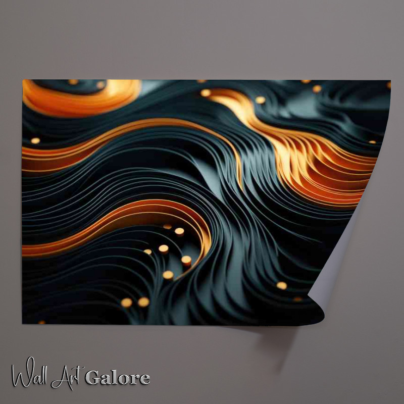 Buy Unframed Poster : (Black and orange lines striking)