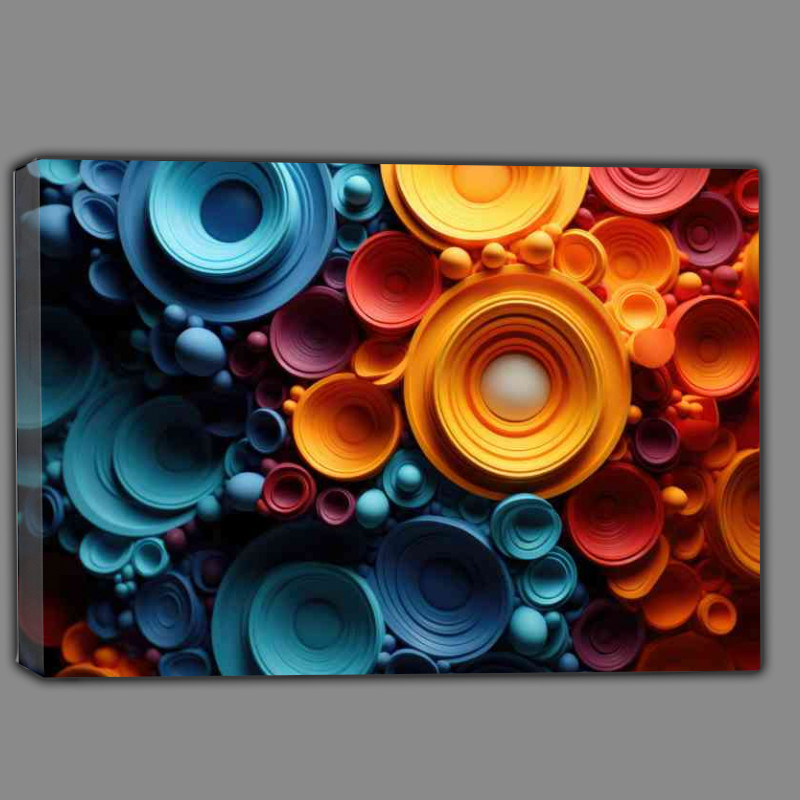 Buy Canvas : (Circle within a circle coloures array)