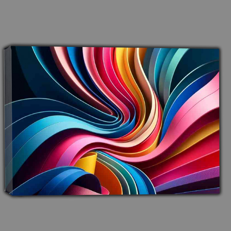 Buy Canvas : (Colorful paper art with smooth flowing layers)