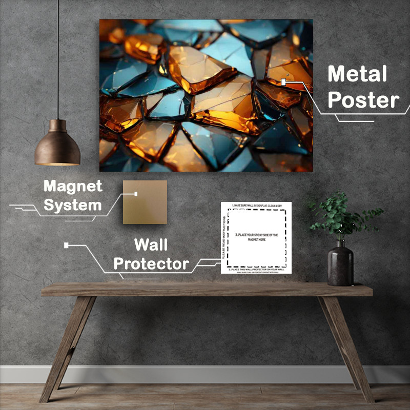 Buy Metal Poster : (Cut glass in array of colours)