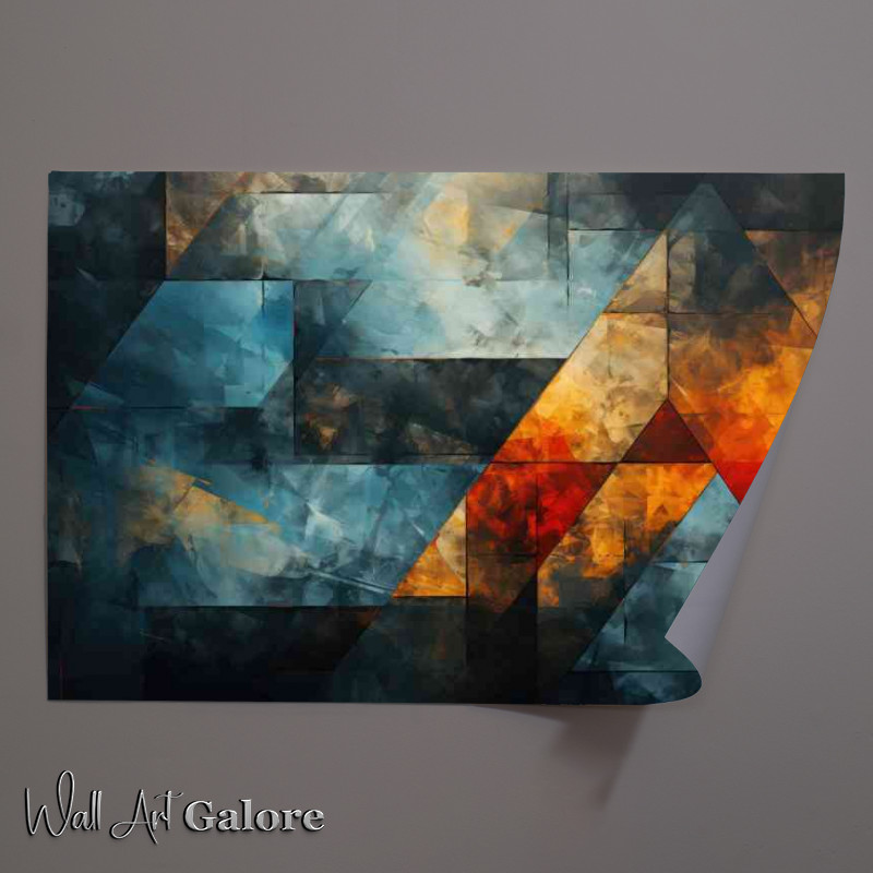 Buy Unframed Poster : (Geometric cloudy style abstract)