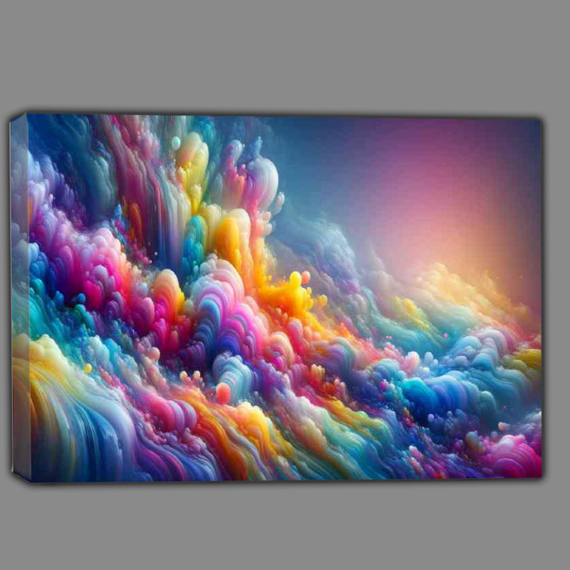 Buy Canvas : (Iridescent landscape splashes of vibrant colors)