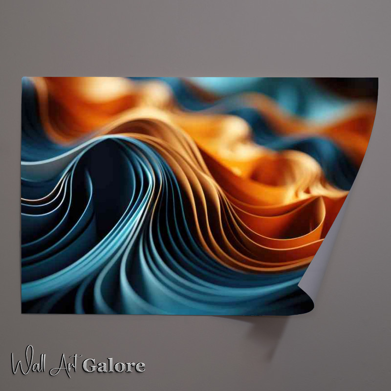 Buy Unframed Poster : (Irredecent colours of waves)