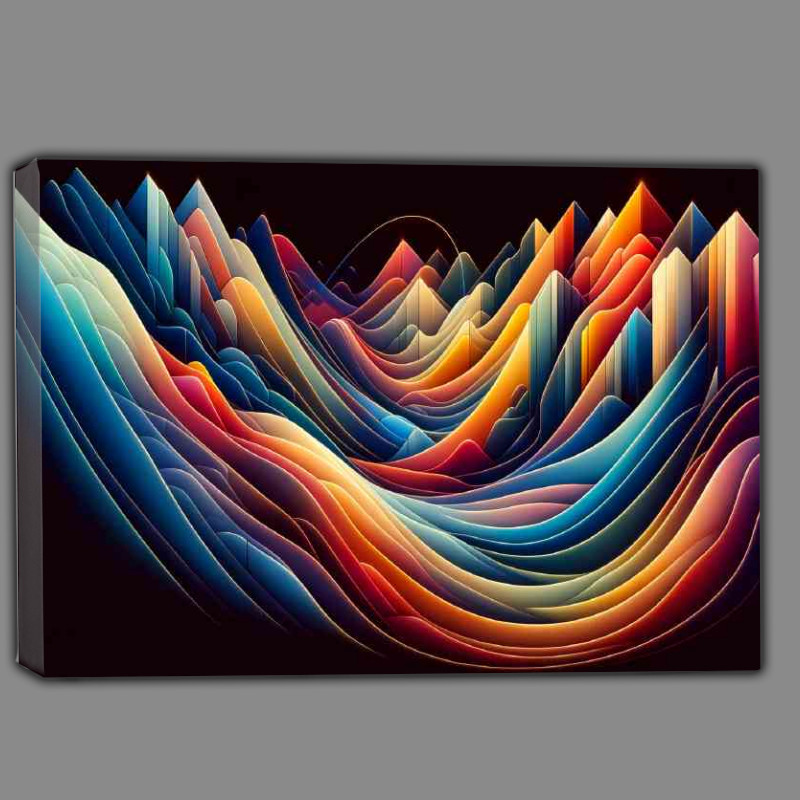 Buy Canvas : (Landscape of geometric forms and a spectrum of colors)