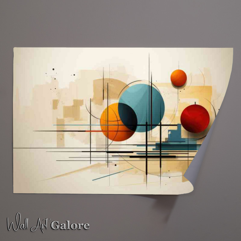 Buy Unframed Poster : (Lines and circles abstract style)