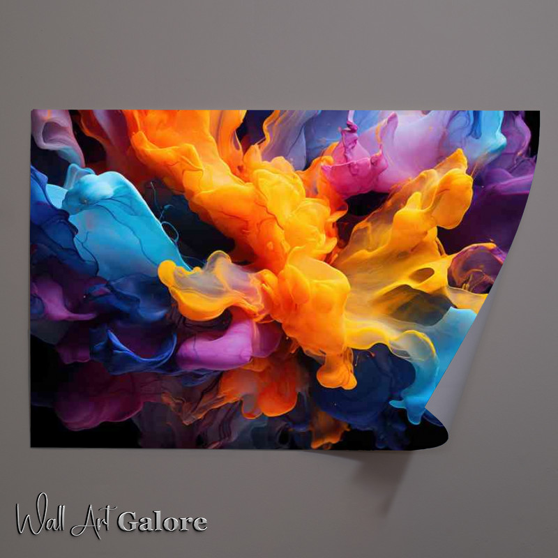 Buy Unframed Poster : (Liquid form of colourful burst)