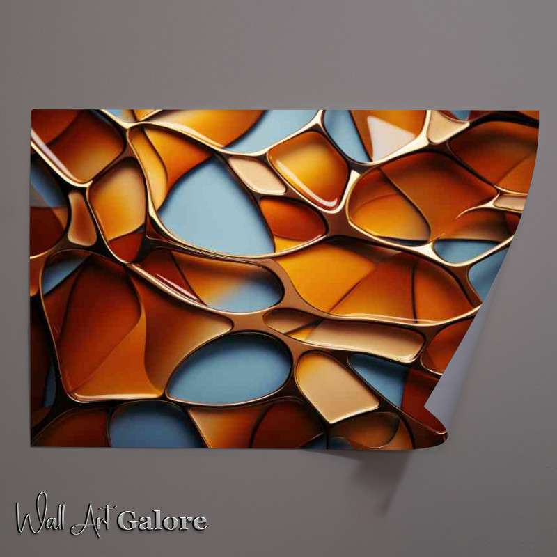 Buy Unframed Poster : (Liquid form shapes abstract style)