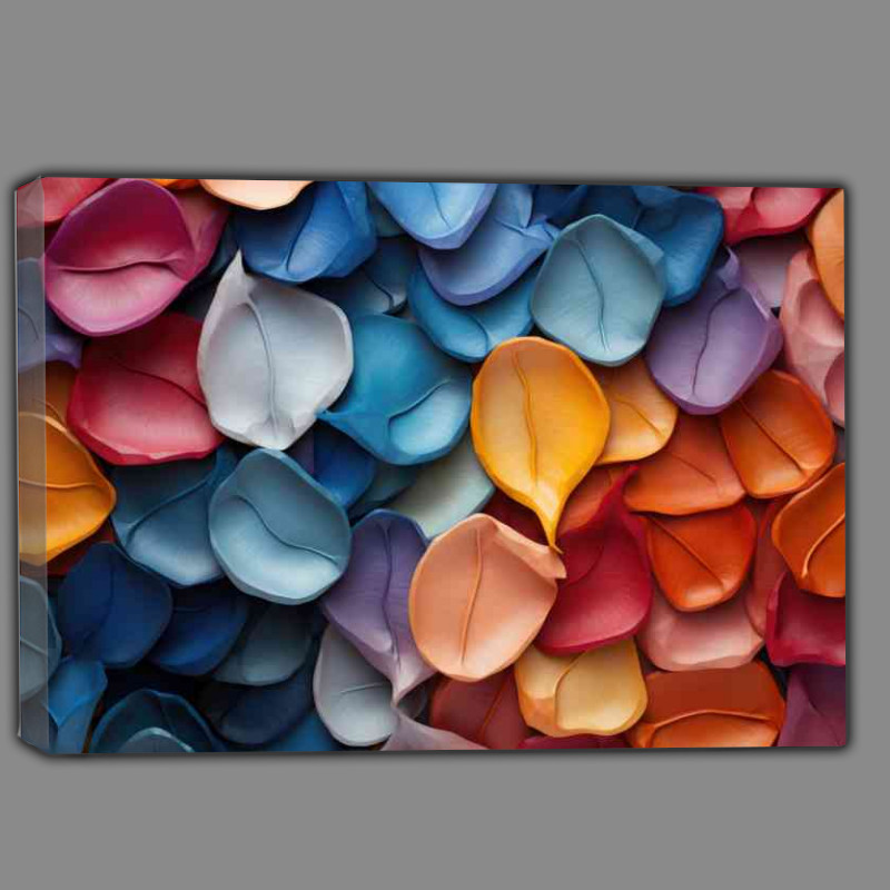 Buy Canvas : (Multi coloured leaf forms abstract)