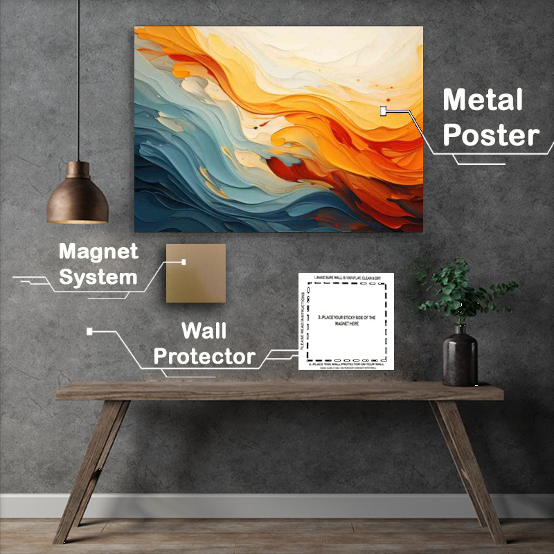 Buy Metal Poster : (Painted lines and swirls nice colours)