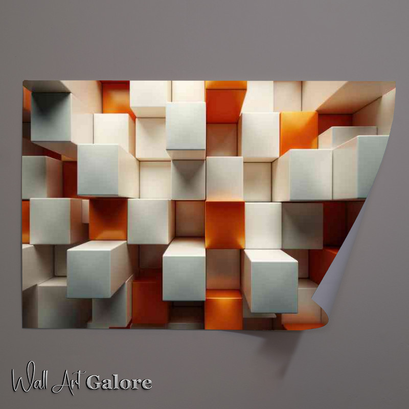 Buy Unframed Poster : (The blocked wall of squares)