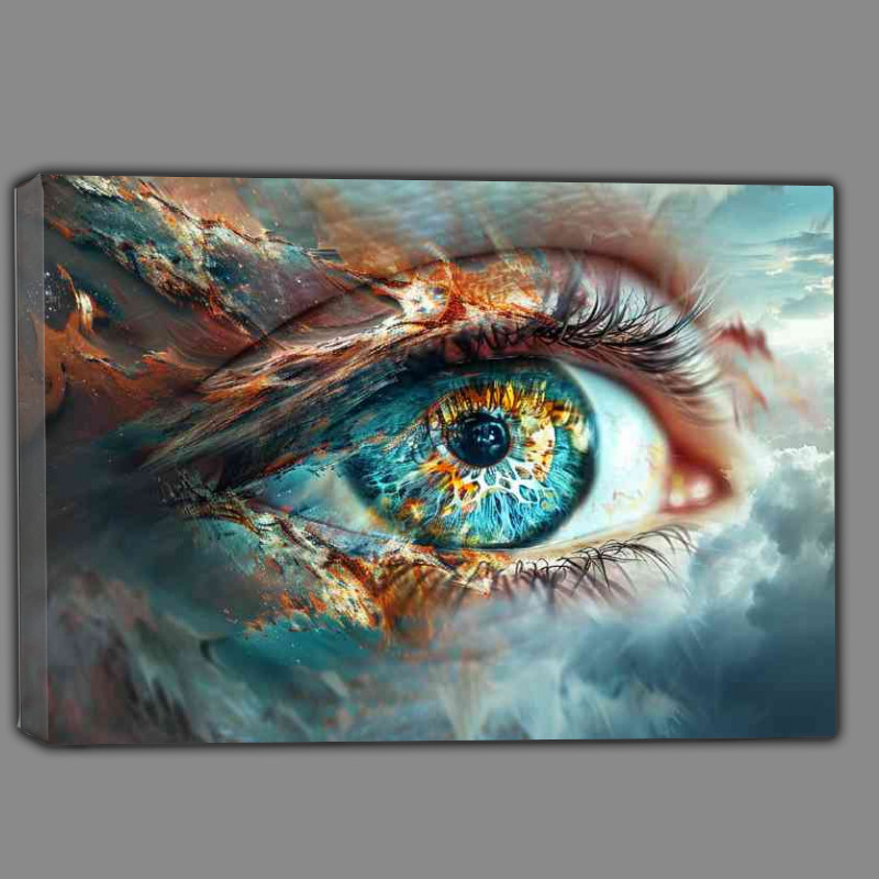 Buy Canvas : (A Eye in a dream state with colous surrounding it)