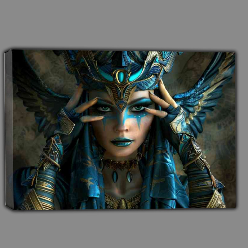 Buy Canvas : (Egyptian goddess in blue and glod)