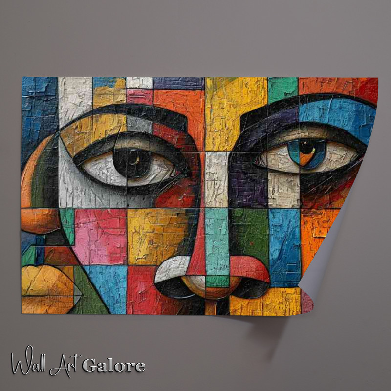 Buy Unframed Poster : (Face painting in the style of cubist)