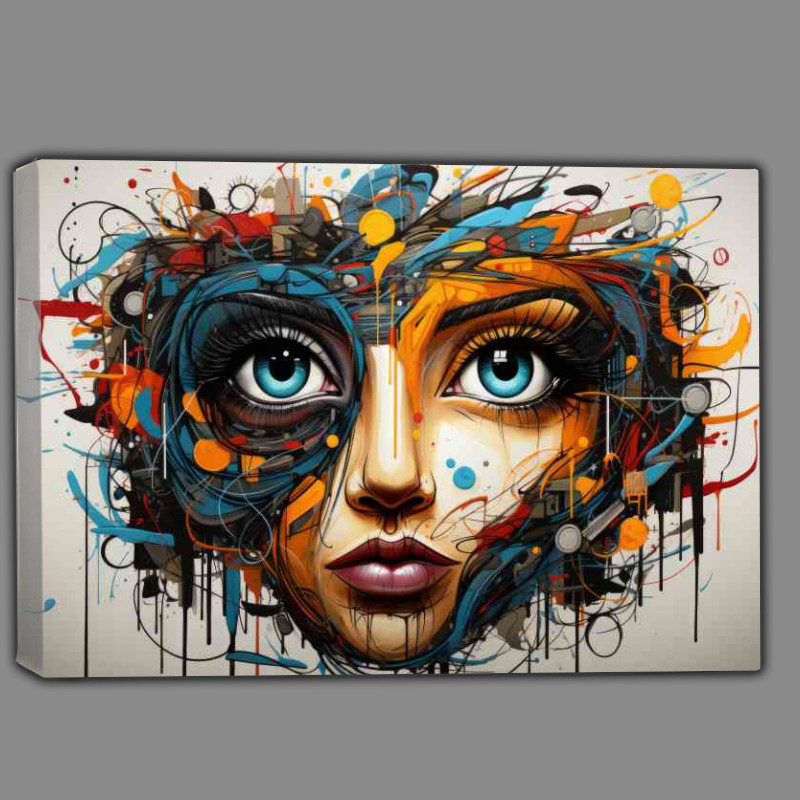 Buy Canvas : (Girl with the big blue eyes)