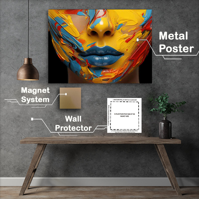Buy Metal Poster : (Just blue Lips)