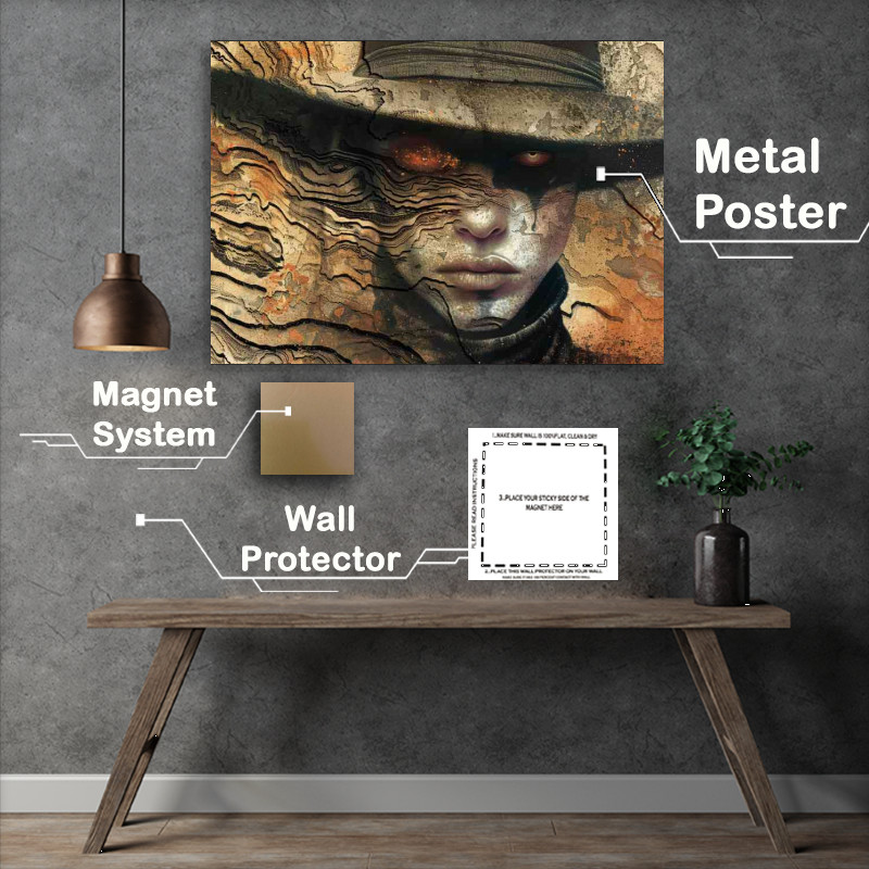 Buy Metal Poster : (Man with a hat and make up)