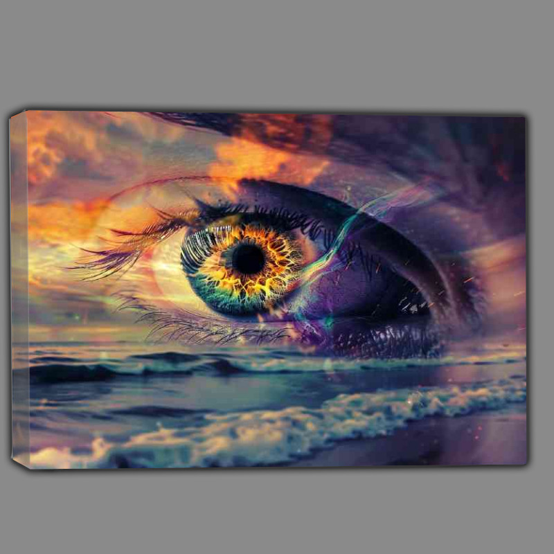 Buy Canvas : (The Eye with the sea waves)