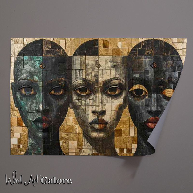 Buy Unframed Poster : (the painted three ladys heads)