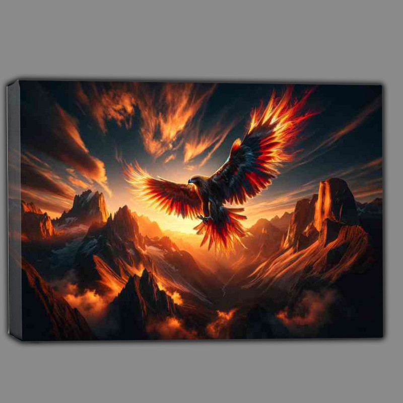 Buy Canvas : (Majestic Eagle its feathers a fusion o f colour)