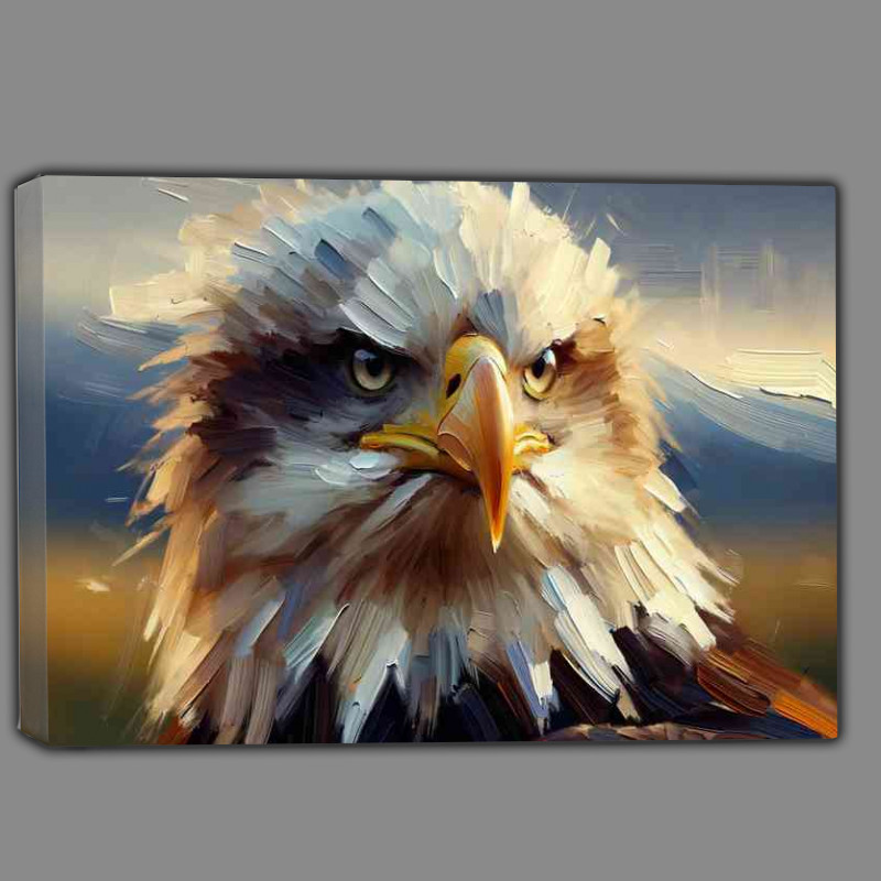 Buy Canvas : (Majestic Eagle using a heavy palette knife technique)