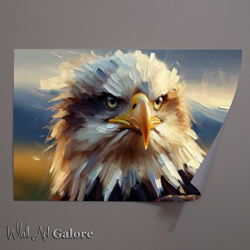 Buy Unframed Poster : (Majestic Eagle using a heavy palette knife technique)