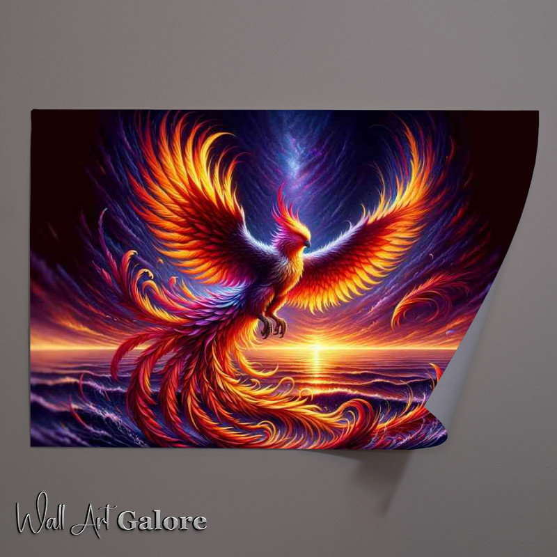 Buy Unframed Poster : (Majestic Phoenix in the form of a large Eagle with feathers)