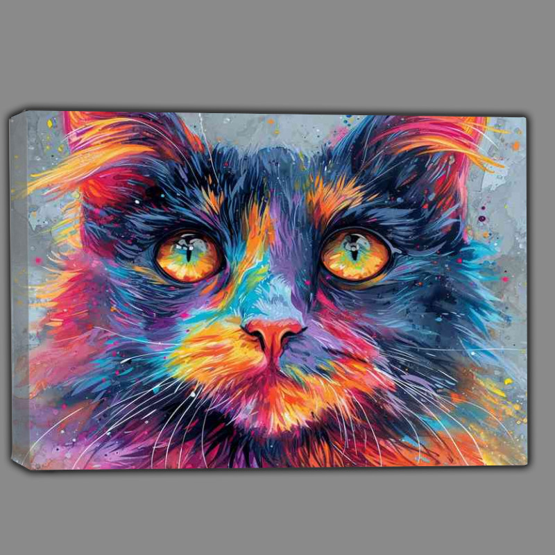 Buy Canvas : (A beautiful fluffy coloured cat)