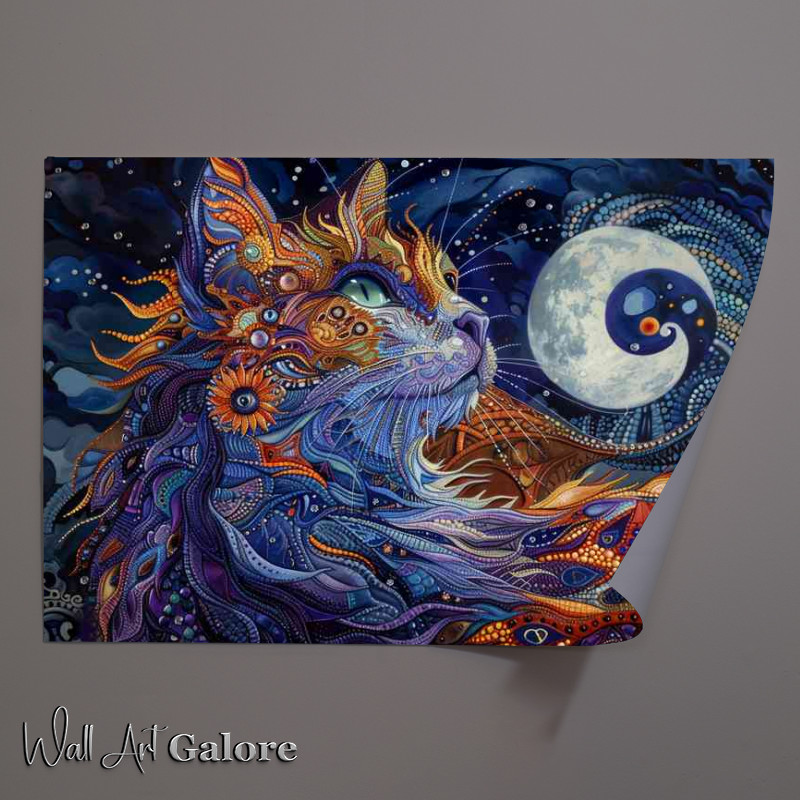 Buy Unframed Poster : (Beautiful cat abstract style)