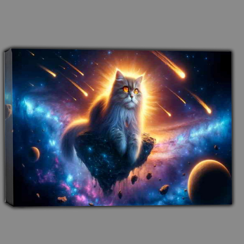 Buy Canvas : (Celestial cat with fur that glistens like the Milky Way)