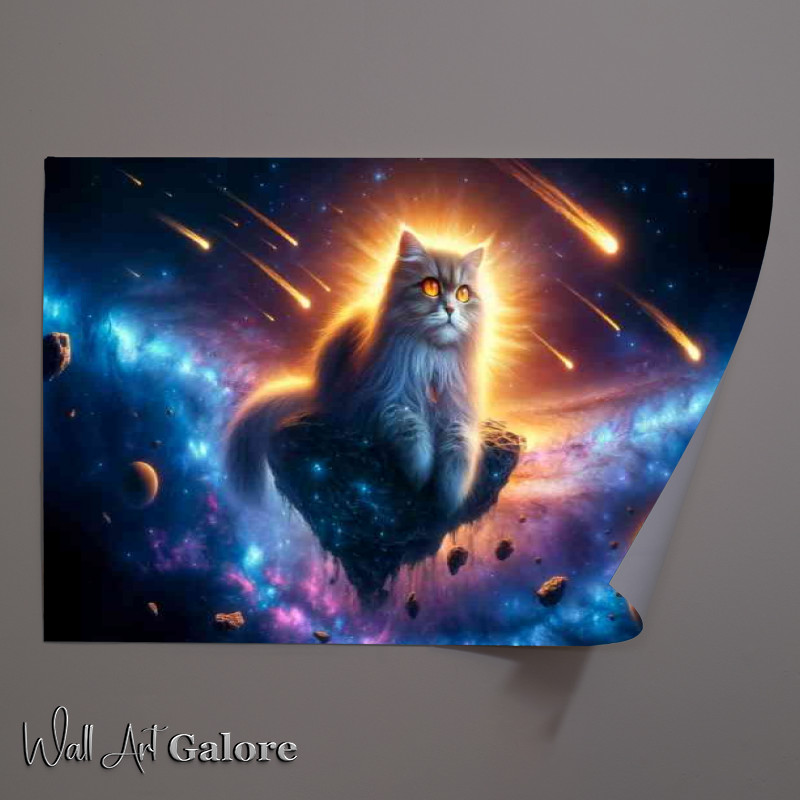Buy Unframed Poster : (Celestial cat with fur that glistens like the Milky Way)