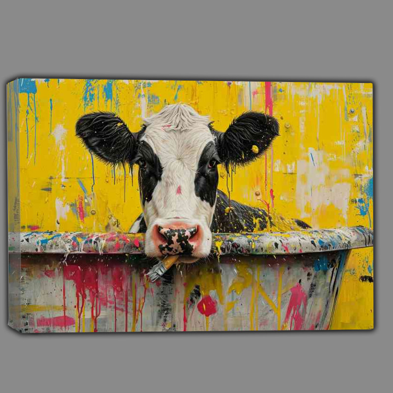 Buy Canvas : (Cow just finished painting)