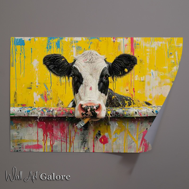 Buy Unframed Poster : (Cow just finished painting)