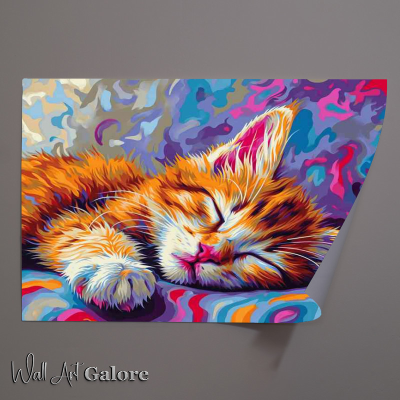 Buy Unframed Poster : (Cute kitten sleeping)