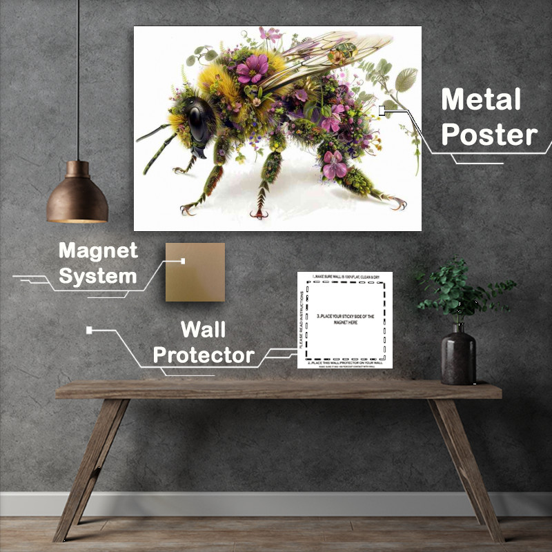 Buy Metal Poster : (Beautiful Honey Bee)