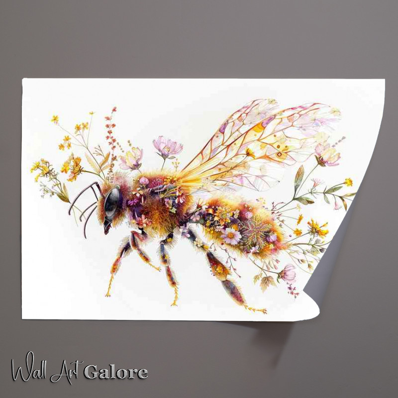 Buy Unframed Poster : (Bee Made with flowers)