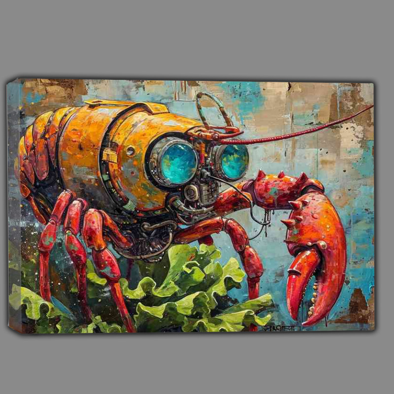Buy Canvas : (Lobster and lettuce art style)