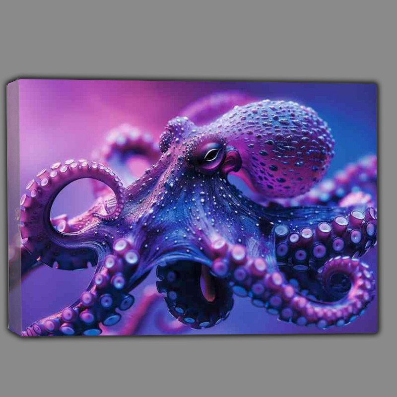 Buy Canvas : (Octopus in pink with black tentacles)